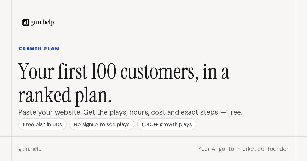gtm.help — by @postsbyrhys is now listed for sale